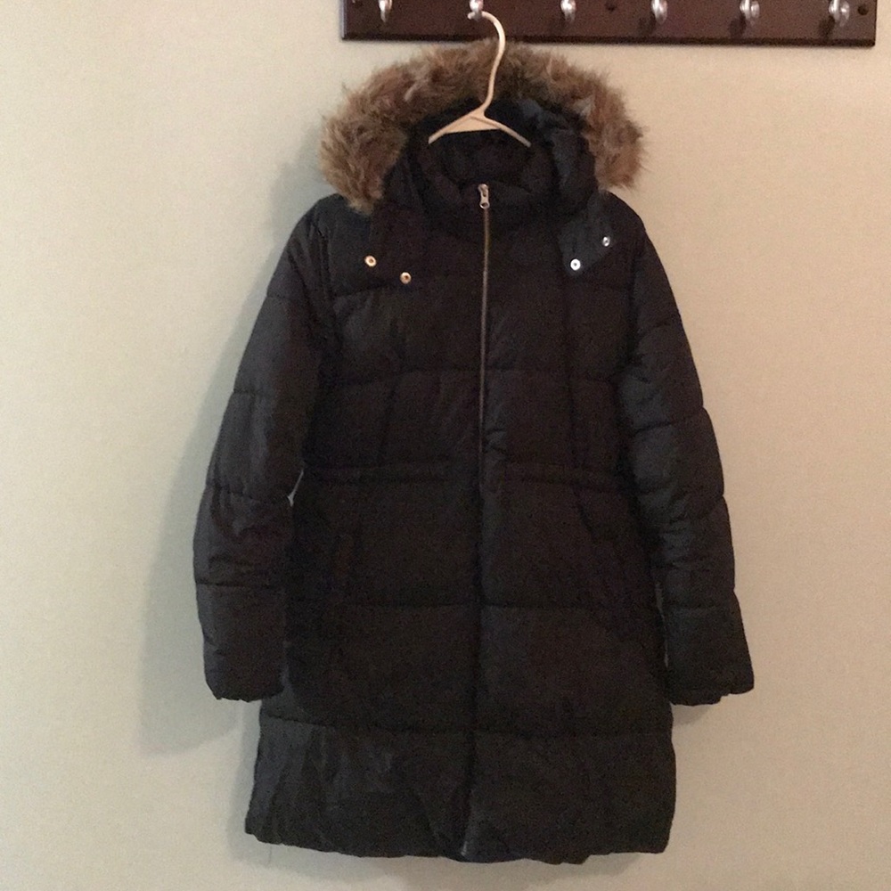 Old Navy Black Maternity Hooded Winter Coat